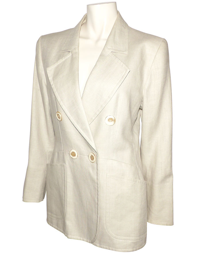 Veste Vintage En Lin Orange Avec Ceinture - Taille M - Style Chemisier - Très Bon état