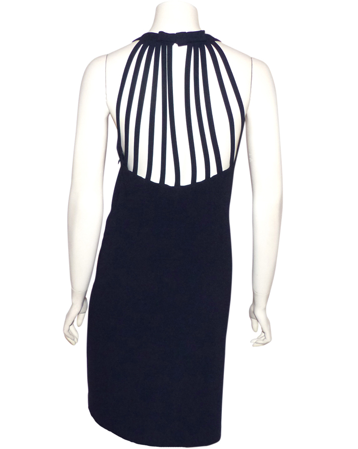 Robe Moschino Noire Taille 36 - Style Débardeur, Longueur Genou, Occasion Très Bon état