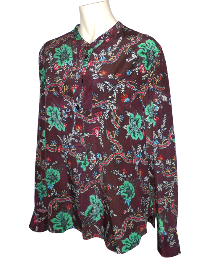 Tunique Blouse Soie Flottante Boden édition Limitée - Taille 20, Motifs Tachetés