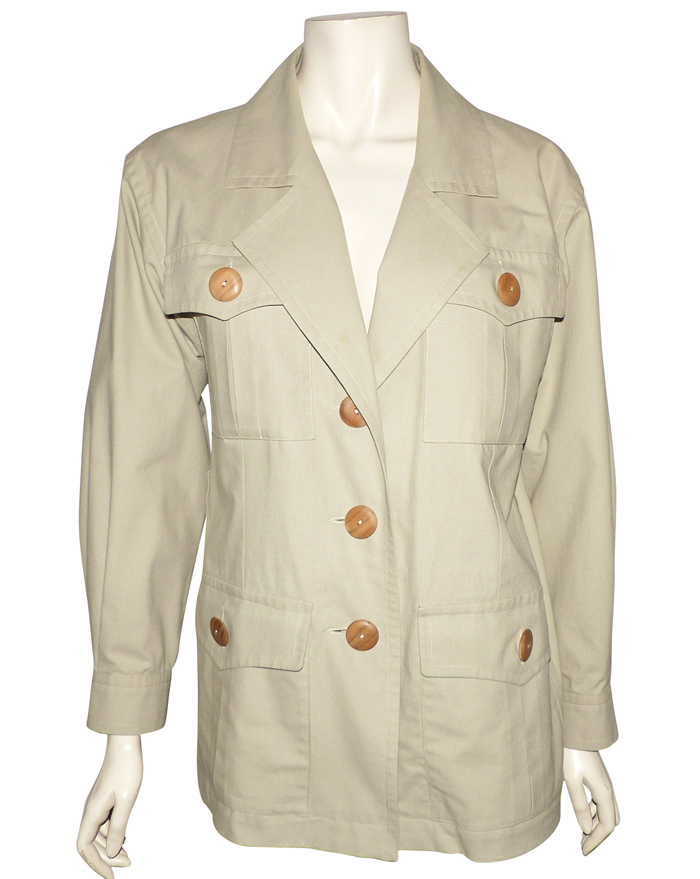 Veste Saharienne CAROLL Camel Taille 38 - 20% Soie, Occasion Très Bon état