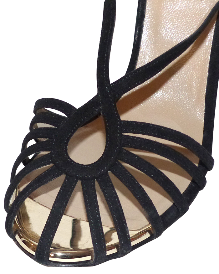 Escarpins Valentino En Daim Noir Imprimé Multicolore - Pointure 37, Occasion
