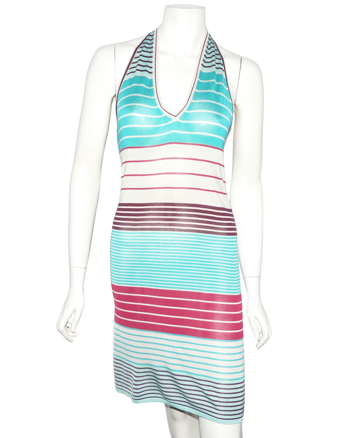 Robe Missoni En Maille De Viscose - Multicolore Nude - Taille 38 - Longueur Mi-longue - Occasion Très Bon état