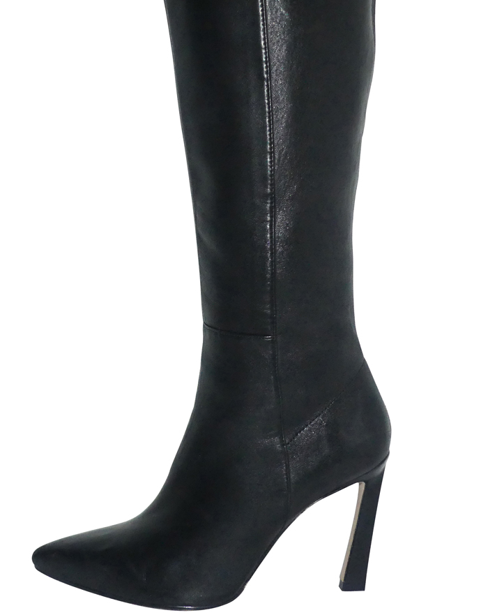 Bottes Talons Stuart Weitzman - Taille 35.5, Cuir Noir, Occasion