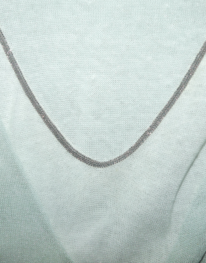 Veste Pull En Cachemire, Soie Et Laine Fabiana Filippi - Taille 42 (US S) - Fabriqué En Italie - Beige