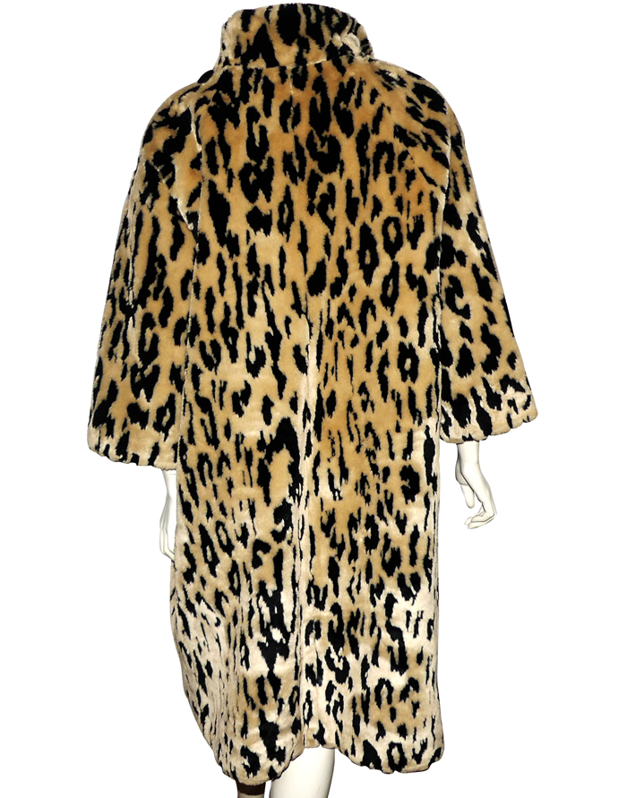 Manteau Léopard En Fausse Fourrure Save The Queen - Taille L - Couleur Beige/noir - Neuf